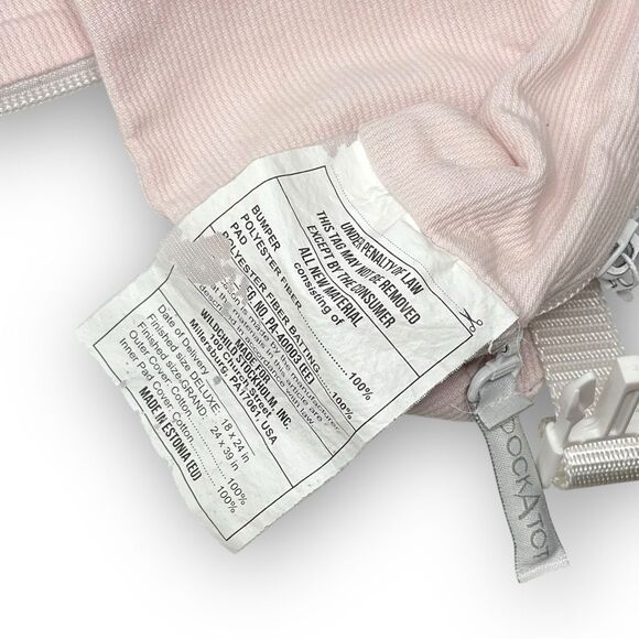 DockATot Dock A Tot Deluxe Pink Ribbed Cotton Replacement Cover Only Preowned - Picture 9 of 11